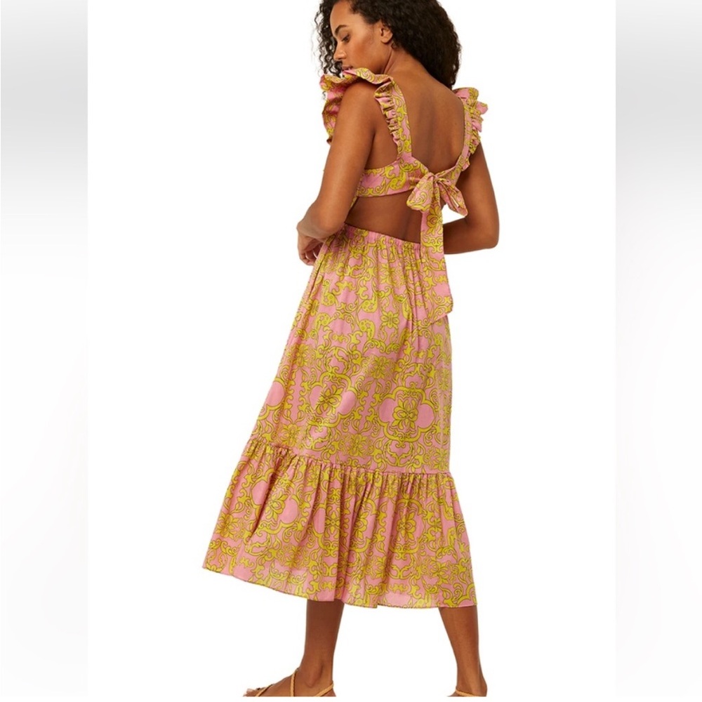 Misa Los Angeles Pink and Yellow Maxi Dress - Picture 2 of 6